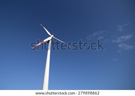 wind turbine to generate electricity symbol of renewable energy
