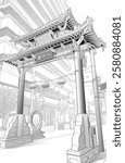 モノクロで制作した
漫画の背景です。
漫画やイラストのほか、
ゲーム背景や動画配信、
カラー加工用の線画としても
便利です。
