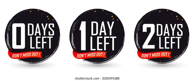 175 0 days left Images, Stock Photos & Vectors | Shutterstock