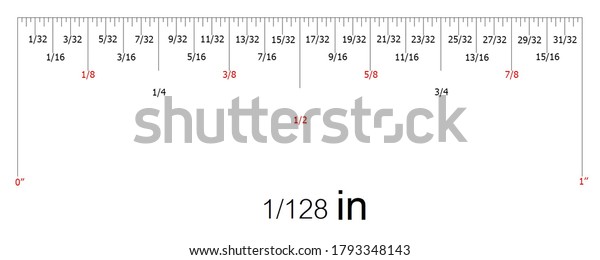 1 Inch Ruler Reading White Background Stock Illustration 1793348143 ...