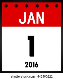 1 Jan Calendar Stock Illustration 443590222 | Shutterstock