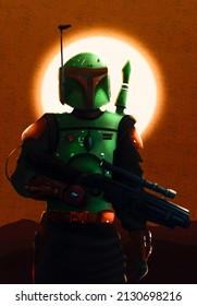 1 March, 2022; Fan Art Illustration Of Boba Fett - Daimyo Of Tatooine.