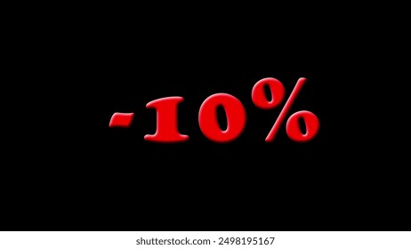 -10%, -50%, -70 3d text, sale, discount offer banner, sale season, mega sale