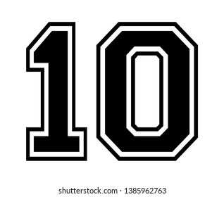 number jersey font