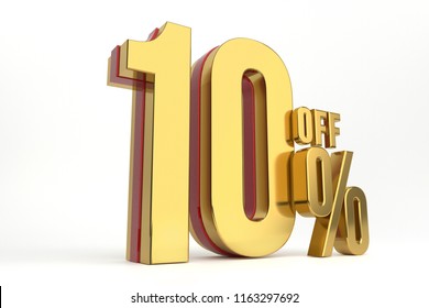 10 % Off / Discount 3d Render