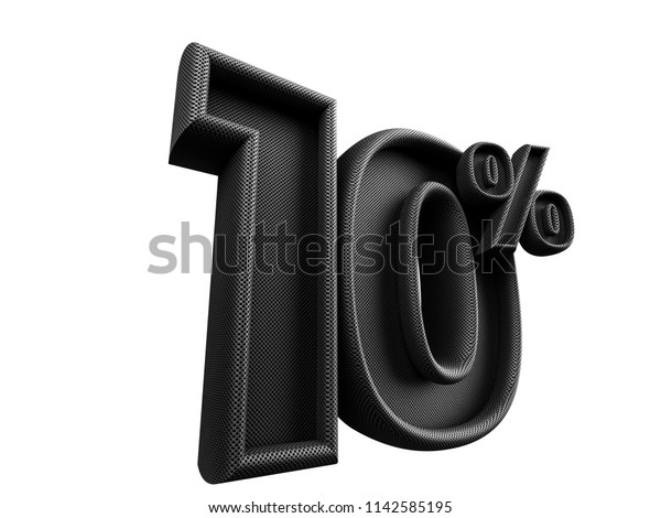 10 Percent Off Isolated 3d Render Stock Illustration 1142585195