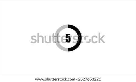 10 seconds countdown timer on a white background. rendering of a monochrome old and grained universal countdown leader from 10 to 0.