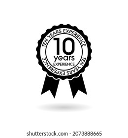 10 Years Experience Web Icon Illustration Isolated