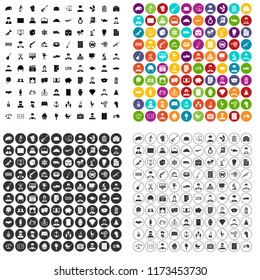 100 Career Fair Icons Set In 4 Variant For Any Web Design Isolated On White