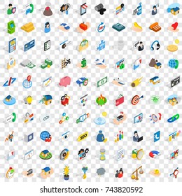 100 Contact Us Icons Set In Isometric 3d Style For Any Design  Illustration