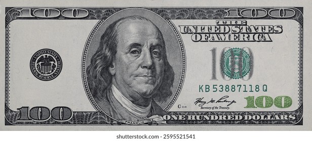 100 dollar border with empty middle area for design purpose