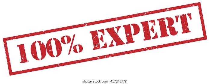 100% expert stamp