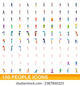 100 people icons set. Cartoon illustration of 100 people icons set isolated on white background - Powered by Shutterstock