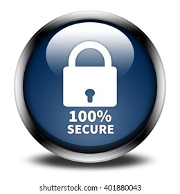 100% secure button isolated
