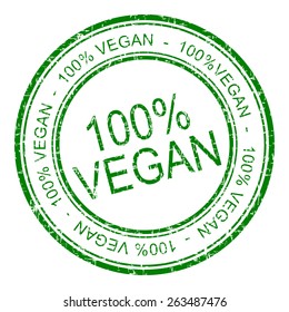 100% Vegan Rubber Stamp