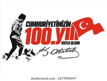 100th anniversary of the founding of the Republic of Türkiye - Powered by Shutterstock