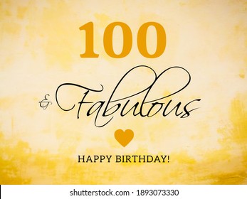 100th Birthday Card Wishes Illustration