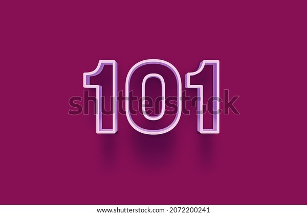 101 3D number 101 is isolated on purple background\
for your unique selling poster promo discount special sale shopping\
offer, banner ads label, enjoy Christmas, Xmas sale off tag, coupon\
and more.