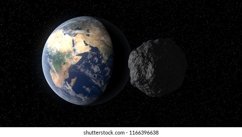 The 101955 Bennu, A Carbonaceous Asteroid In The Solar System,  A Potentially Hazardous Object Impacting The Earth In The Future. 
As Illustration Or Background. 3D Rendering.