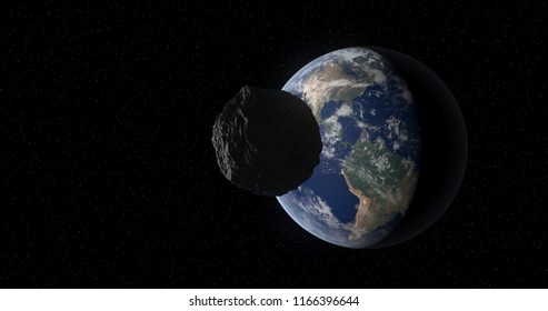 The 101955 Bennu, A Carbonaceous Asteroid In The Solar System,  A Potentially Hazardous Object Impacting The Earth In The Future. 
As Illustration Or Background. 3D Rendering.