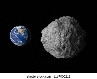 The 101955 Bennu, A Carbonaceous Asteroid In The Solar System, A Potentially Hazardous Object Impacting The Earth In The Future. 
As Illustration Or Background. 3D Rendering.