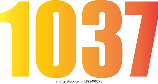 1037
Number Text with Gradient