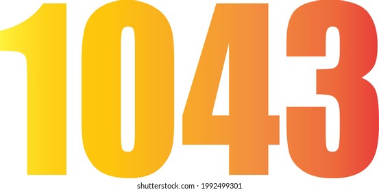 1043
Number Text with Gradient