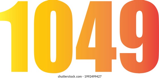 1049 Number Text Gradient Stock Illustration 1992499427 | Shutterstock