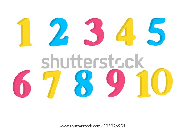 110 Number Set Colorful Illustration Stock Illustration 503026951