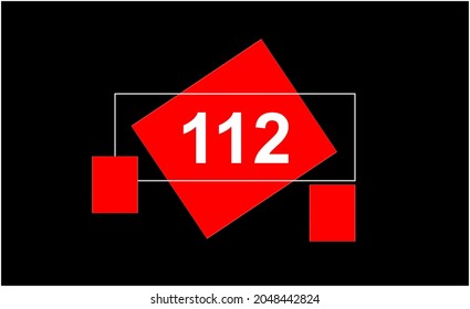 112 is the emergency number. Background and illustration  - Powered by Shutterstock