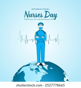 12 May. happy International Nurse Day background. abstract illustration design - Powered by Shutterstock