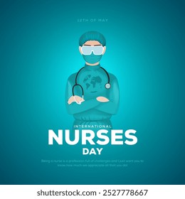 12 May. happy International Nurse Day background. abstract illustration design - Powered by Shutterstock