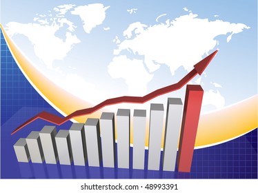 12 Month Growing Chart World Map Stock Illustration 48993391