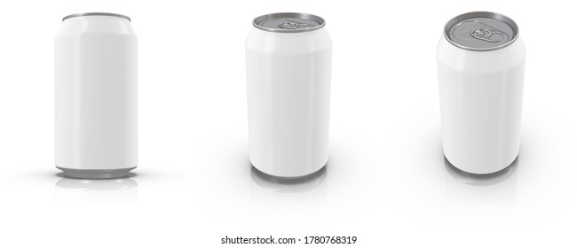 12 Oz / 330 Ml Realistic Aluminium Can Mockup. 3D Rendering