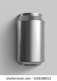 12 Oz Alloy Beer Or Soda Can. Realistic 3D Render.