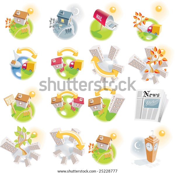 12 real estate detailed\
icons