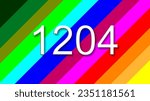 1204 colorful rainbow background year number