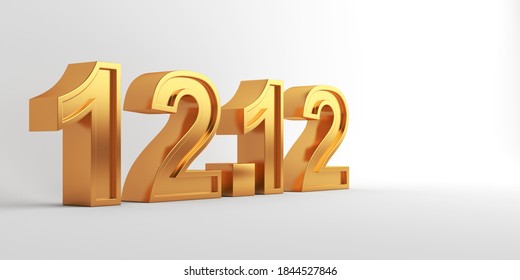 12.12 sale shopping day 3D text on white background. copy space, 3d rendering illustration. - Shutterstock ID 1844527846