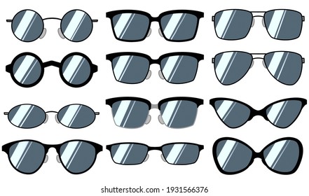 12-piece Set Of Sunglasses For Different Purposes