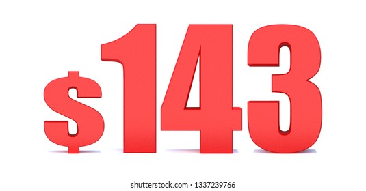 143 Dollar 143 Word On White Stock Illustration 1337239766 | Shutterstock