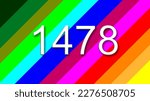 1478 colorful rainbow background year number