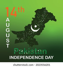 14th August Pakistan Independence Day Poster Stock Illustration ...