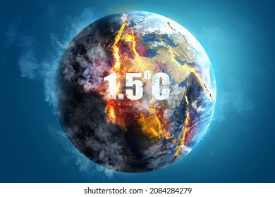 1.5 Degrees  Climate Change   Environmental Protection 3D Rendering