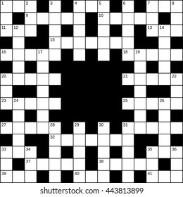 15x15 Squares Empty Britishstyle Crossword Grid Stock Illustration ...