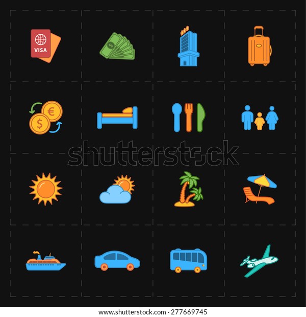16 flat travel company\
icons