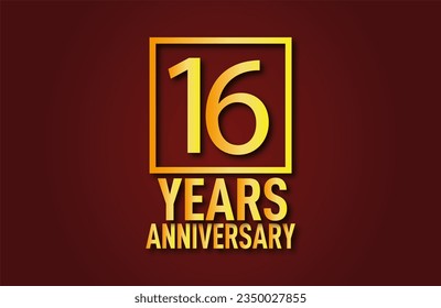 16 Years anniversary  Celebrities Gradient Red color vector image stock wallpaper - Powered by Shutterstock