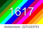 1617 colorful rainbow background year number
