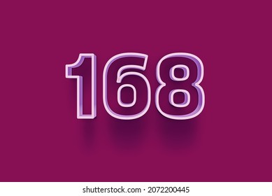 168 3d Number 168 Isolated On Stock Illustration 2072200445 | Shutterstock