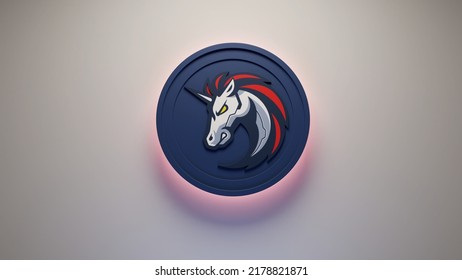 1inch Coin 3d Render Background Front Stock Illustration 2178821871 ...