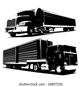 2 Big American Trucks Stock Illustration 26897236 | Shutterstock